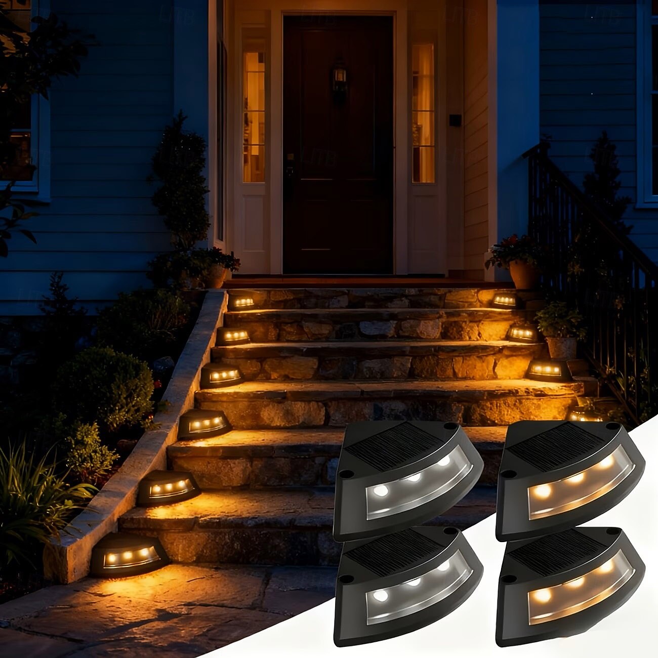 4/8 luci solari da esterno per terrazze, impermeabili IP65, lampade da giardino per vialetti, gradini, passerelle, prato, terrazze, luce notturna solare decorativa del 2026 a $28.99 –P1