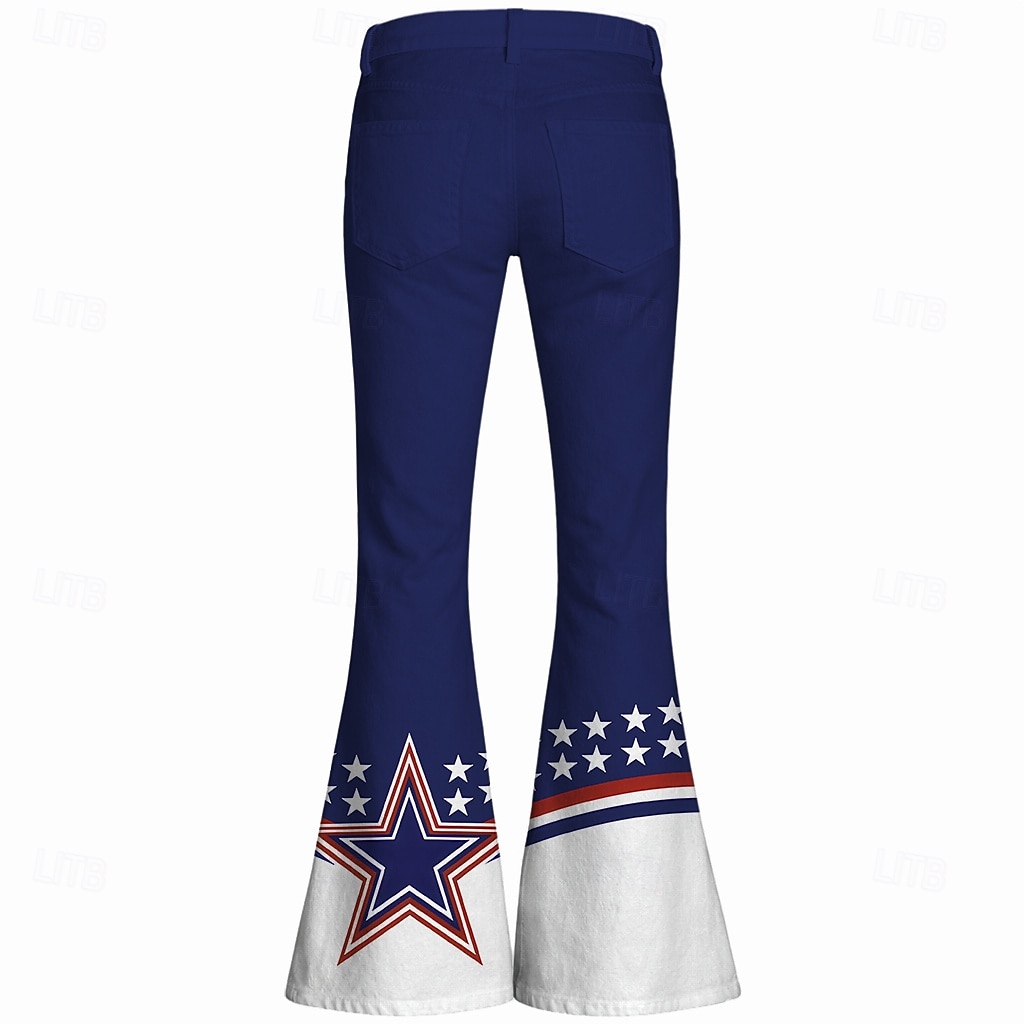 250th Anniversary USA Retro Vintage 1970s Pants Bell Bottom Pants Hippie Disco High Waist Fancy Dress Women's Masquerade 4th of July Party Independence Day Adults' Pants 2026 - $35.99 –P3