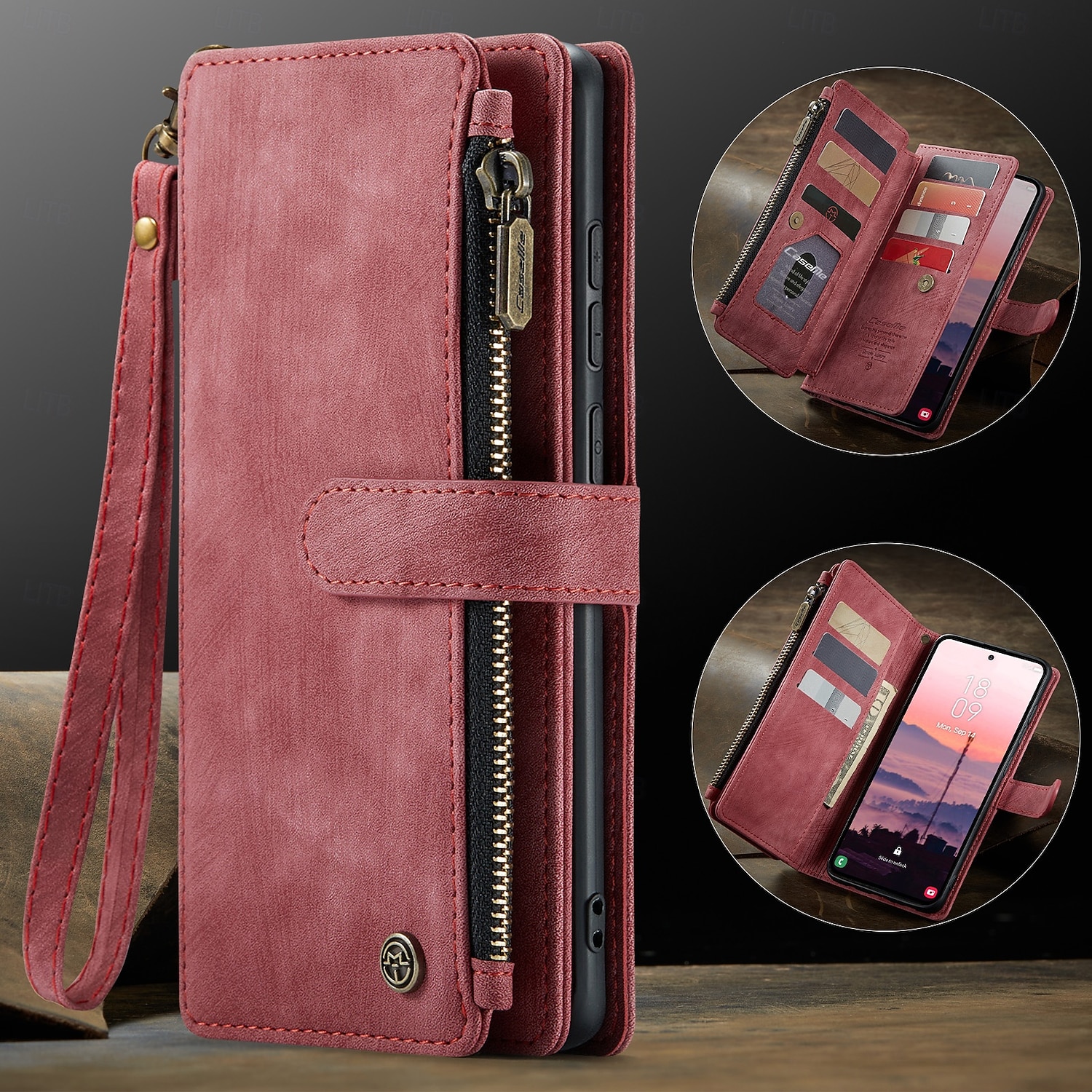 teléfono Funda Para Samsung galaxia S26 S26 Ultra Plus Tarjetas billetera con Soporte con correa de muñeca Ranura para tarjetas Retro TPU Cuero de PU 2026 - $22.99 –P7