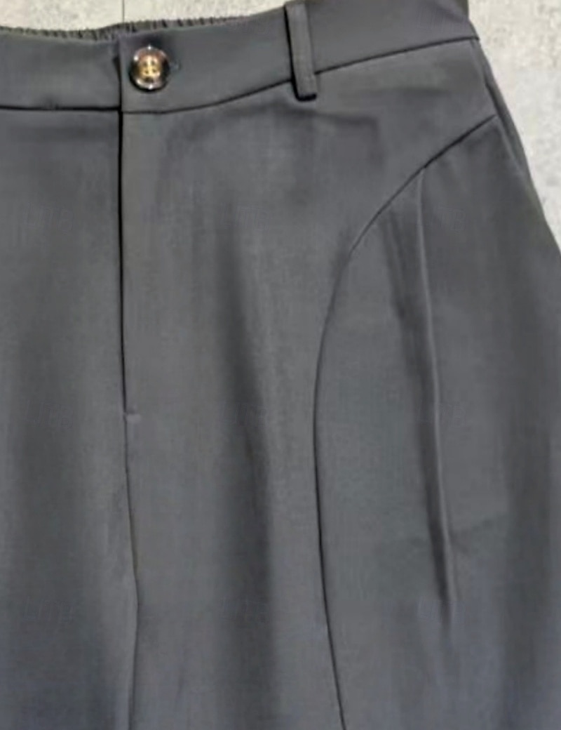 Per uomo Pantaloni Pantaloni Eleganti Tasca Bottoni Semplice Comodità Traspirante Lunghezza intera All'aperto Abbigliamento casual alla moda Vacanza Moda Marrone Grigio scuro Inelastico del 2026 a $36.99 –P5