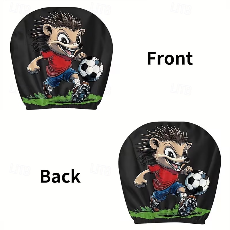 2 db rajzfilmfigura, focimeccs mintás fejtámla huzat autóba, belső dekoráció, rugalmas kialakítás, univerzális illeszkedés, alkalmas napi ingázásra és családi kirándulásokra, tökéletes szórakoztató 2026 - $8.99 –P19