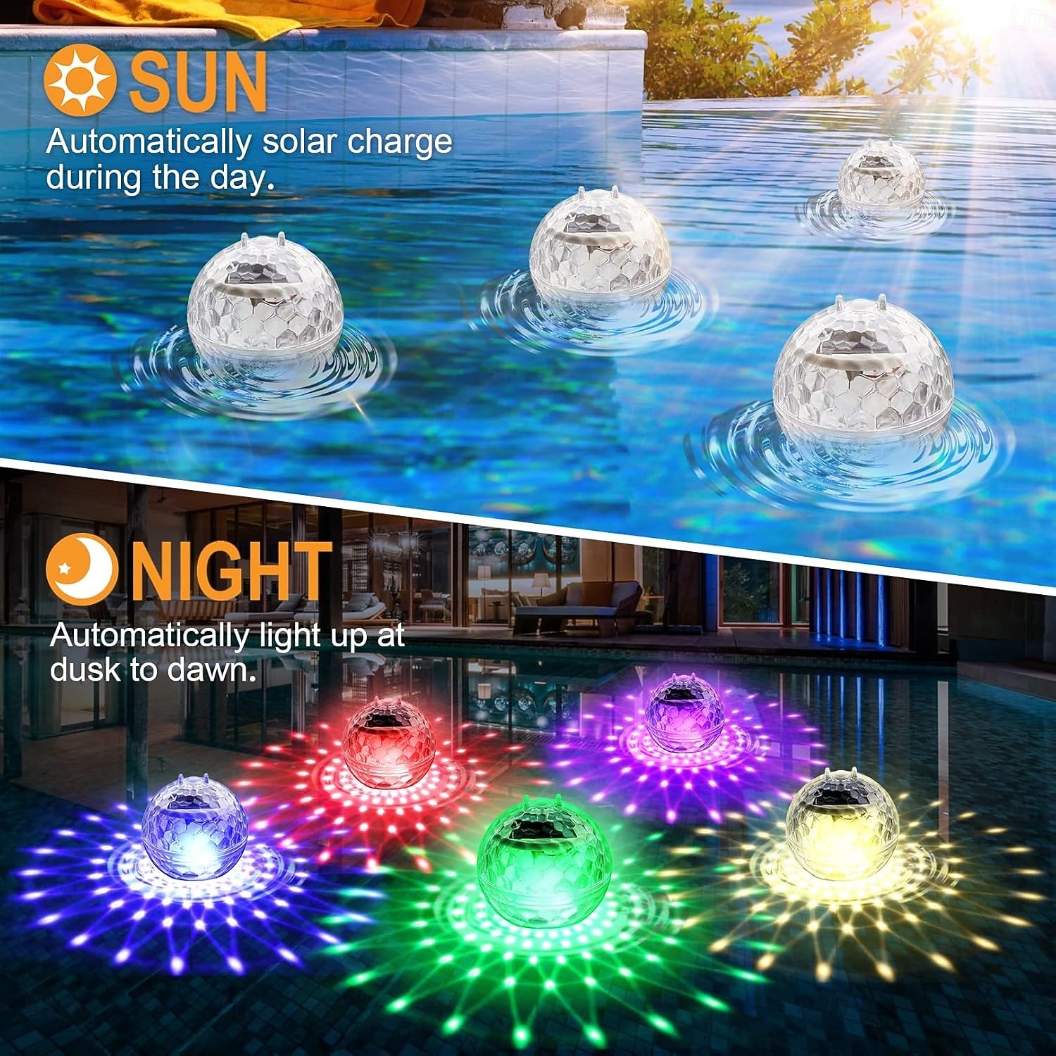 1 Pack Solar Floating Pool Lights, RGB Color Changing Solar Pool Lights IP68 Waterproof, Hangable LED Pool Light for Inground & Above Ground Pools, Outdoor Garden, Party Decor 2026 - $17.99 –P1