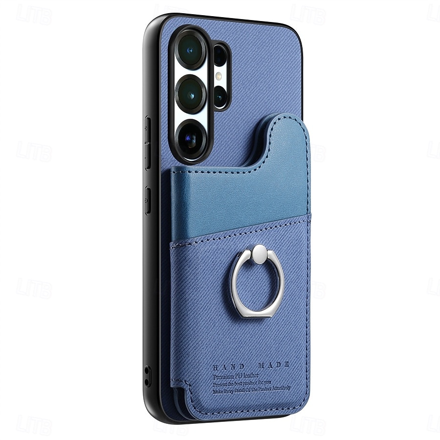 telefon fodral Till Samsung Galaxy S26 S26 Plus S26 Ultra Skal med stativ Ringhållare Ringspänne Kontor / företag TPU PU läder 2026 - $17.99 –P5