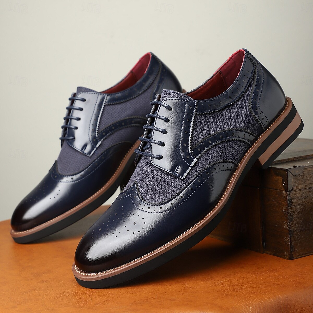 scarpe brogue da uomo in similpelle nera con classico design a punta – eleganti calzature formali per matrimoni ed eventi aziendali del 2026 a $64.99 –P3