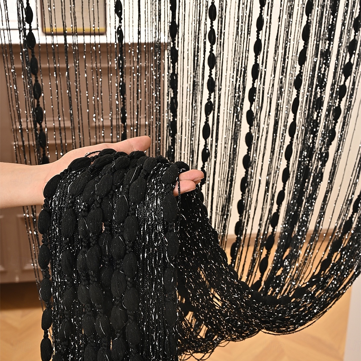 2026年 出入り口用のストリングカーテン、キラキラビーズカーテン、ドア、タッセルビーズ、吊り下げフリンジ、ヒッピー、吊り下げパティオタッセルスクリーン、部屋の装飾、窓、壁の背景、ドア  コレクション – $17.99 –P16