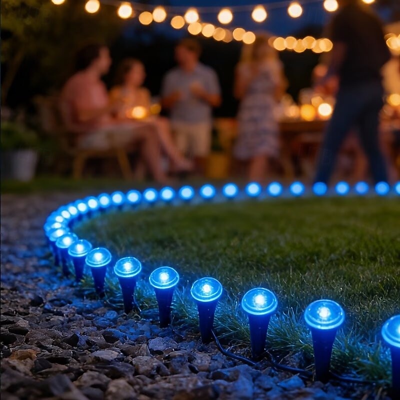 Solar-Powered Led Path Garden Lights  Purple Fairy Lights 30LED IP44 Waterproof  And Durable Recessed Outdoor Garden Lights Suitable For Decorative Lighting Of Walkways Lawns, Camping Parties 2026 - $34.99 –P26