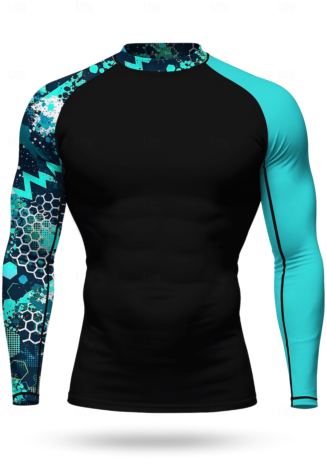 Men's Standard Rash Guard Swim Shirt Geometric Abstract Camo / Camouflage UPF50+ UV Protection Quick Dry Long Sleeve Swimwear Sun Shirt Surfing Canoeing Beach Summer 2026 - $27.99 –P10