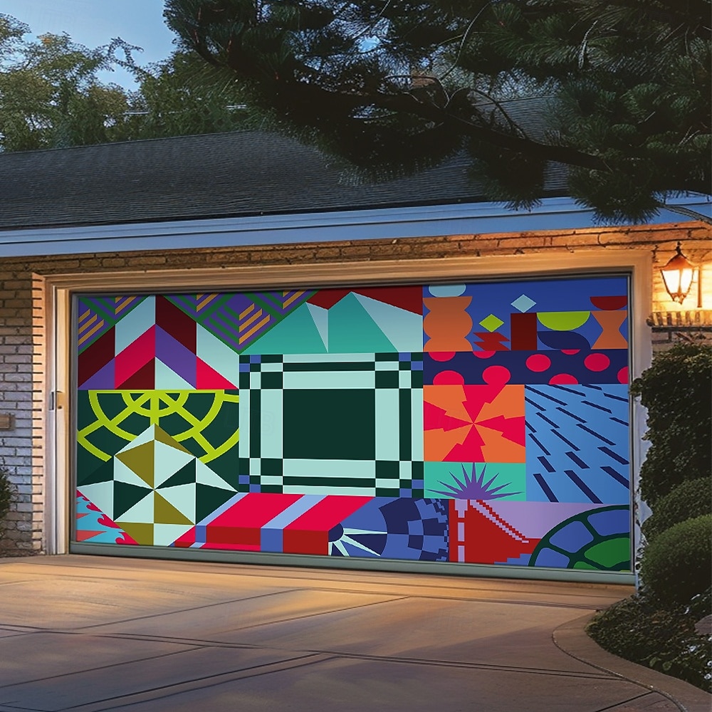 2026 Global Soccer Tournament Abstract Geometric Shapes Colorful Mosaic Patchwork Garage Door Banner Mural Outdoor House Yard Decor Modern Art Sports Fan Celebration Backdrop Large Sign 2026 - $49.99 –P3