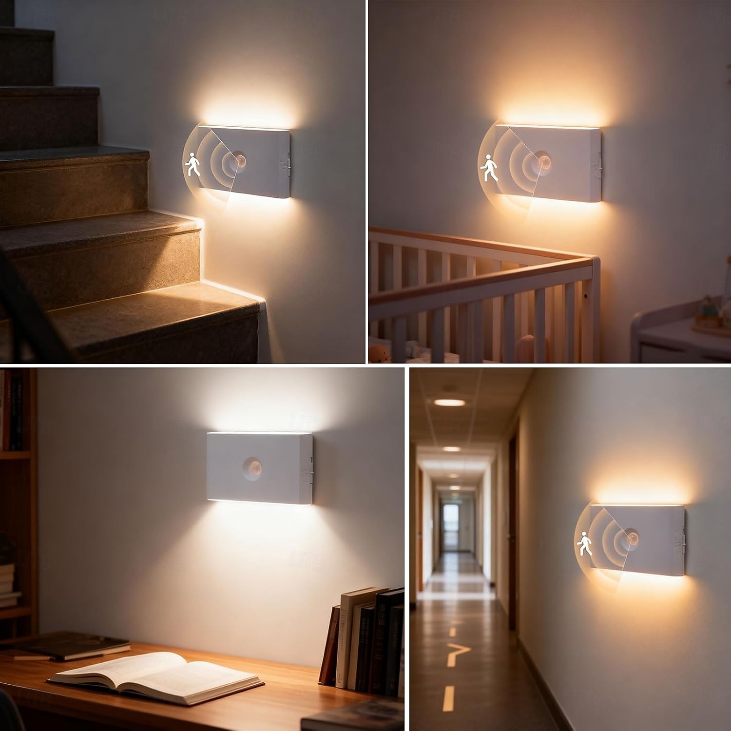 2/4 Packs Stair Lights Indoor, RGB & Warm White Motion Sensor Night Light, Color Changing Motion Sensor Light Indoor, Rechargeable Night Light for Stair,Hallway, Bathroom, Cabinet, Closet, Kitchen 2026 - $17.99 –P9
