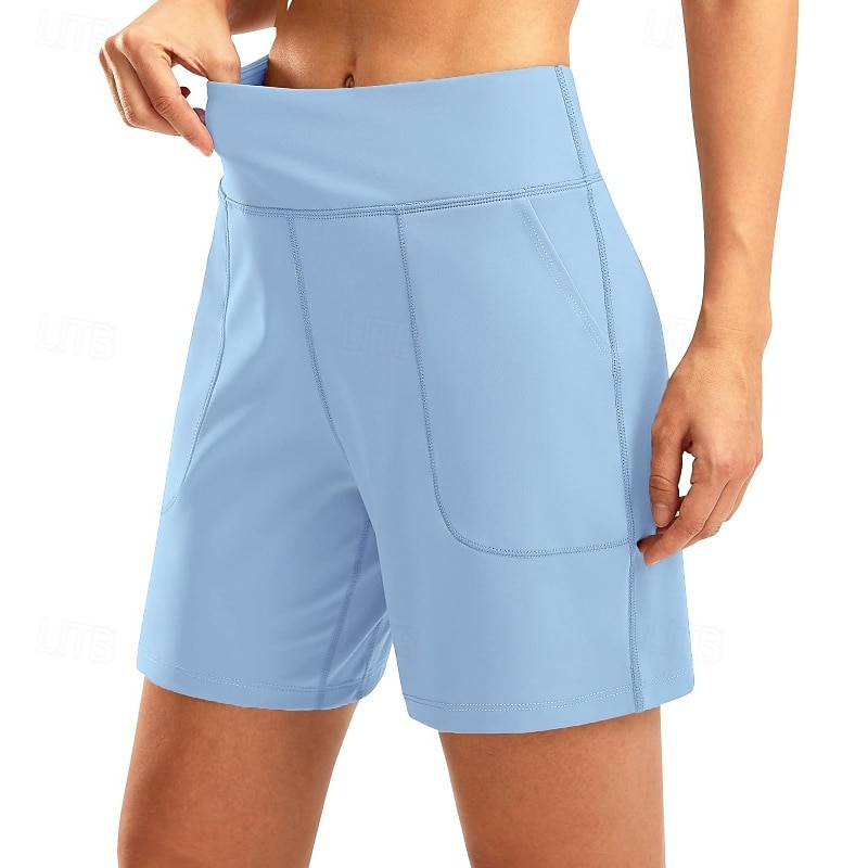 Per donna Bermuda Chinos Shorts Vacanza Streetwear Casual Corto Vita media Tinta unica Tasca Fascia Elastica Comodo Traspirante Elasticizzato Quotidiano All'aperto Palestra Verde acqua Nero Rosa del 2026 a $20.99 –P19
