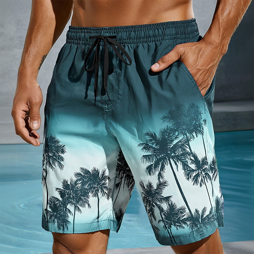 Bărbați Copac de cocos Culoare gradient Plante tropicale Boxeri înot Pantaloni Scurți de Înot Pantaloni Scurti Talie medie Hawaiană Vacanta la plaja Buzunare laterale Căptușeală din plasă Talie 2026 - $20.99 –P1