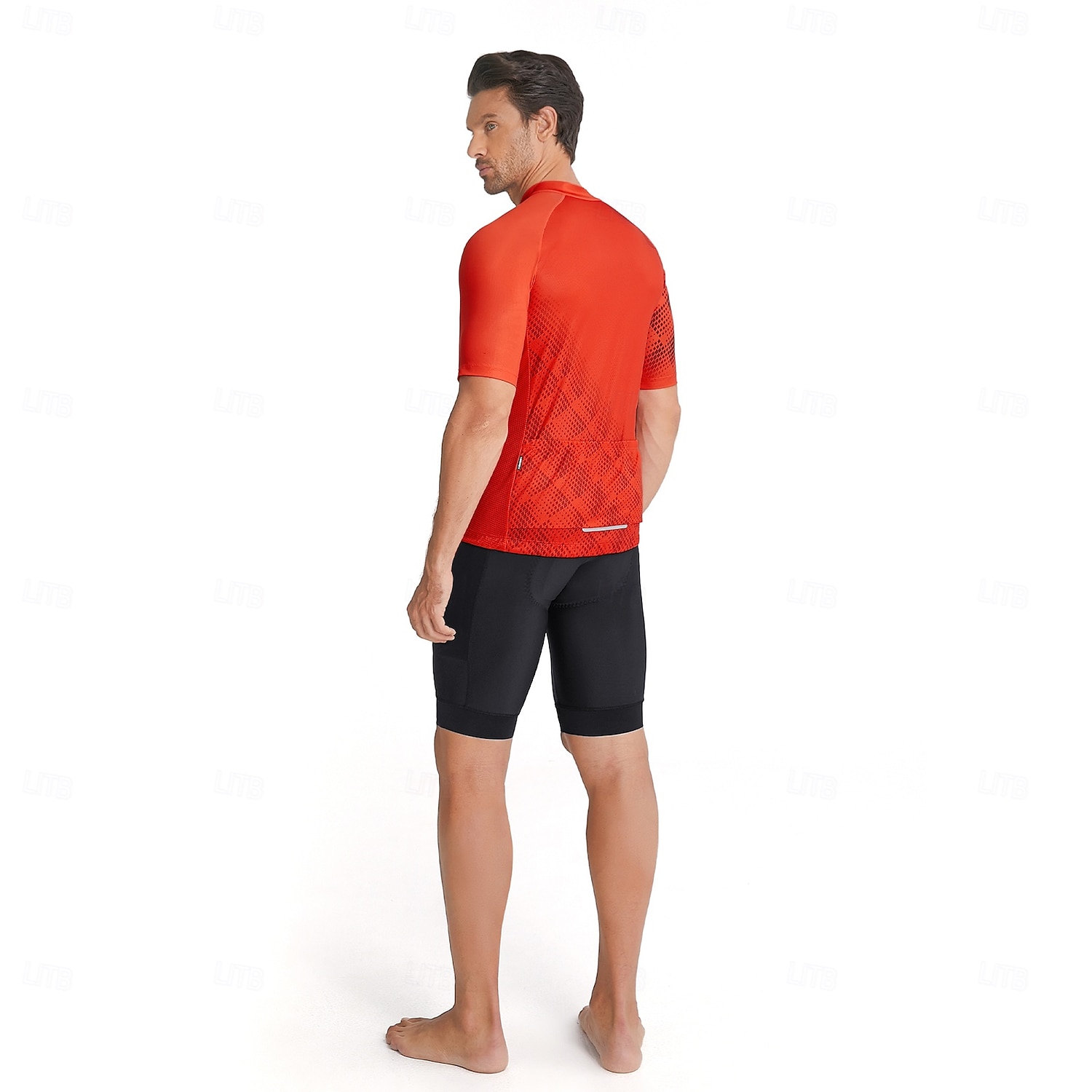 Ανδρικά Πουλόβερ Γεωμετρικό Κοντομάνικο Ποδήλατο Αθλητική μπλούζα με 3 πίσω τσέπες Ύγρανση Αθλητισμός Θαλασσί Λευκό Ρουμπίνι Ρούχα 2026 - $42.99 –P20