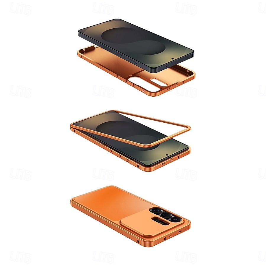 telefone Capinha Para Samsung Galaxy S26 Ultra Capa traseira Caso de Adsorção Magnética Proteção de corpo inteiro Antichoque Retro Metal de 2026 por $26.99 –P3