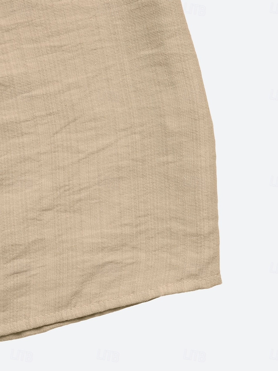 Dame Ferieskjørt Mote Fritid Midi Høy Midje Skjørt عادي Rynket Snorer Mikroelastisk Daglig Gate Kakifarget Sommer Nylon Viskose 2026 - $34.99 –P10