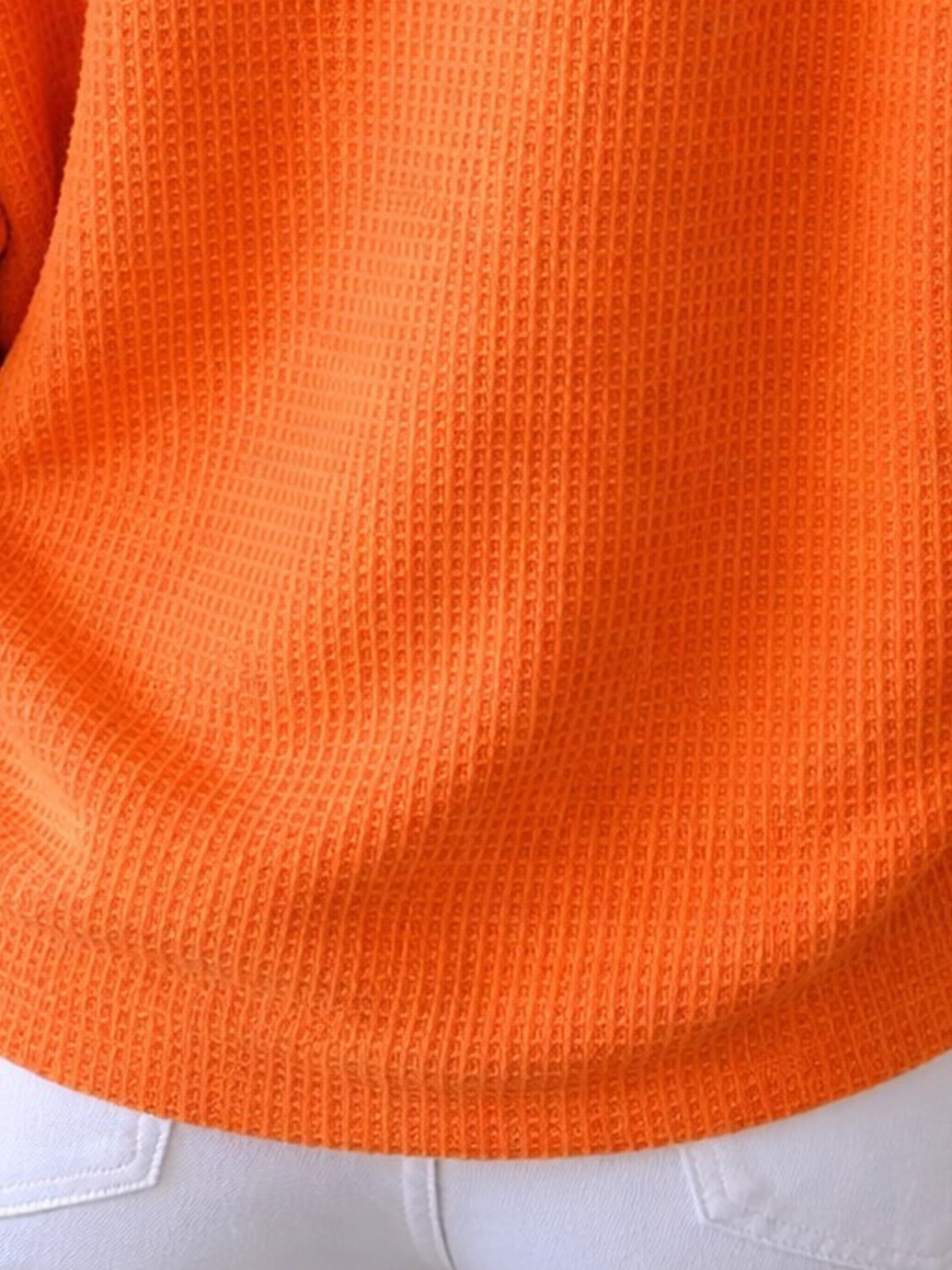 Femmes Chemise Tops en tricot gaufre Couleur Unie Élégant Classique Occasionnel manche longue Henley Hauts Réguliers Quotidien Sports Week-end Noir Blanche Jaune Rouge Orange Été Printemps Automne de 2026 ? $27.99 –P2