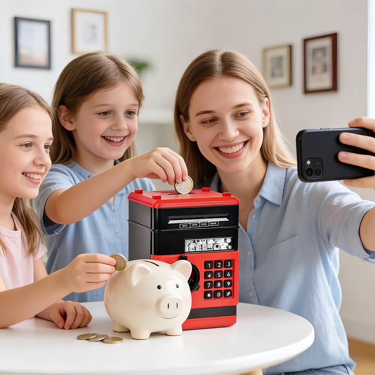 Elektronická mincovní banka s ochranou heslem, ABS materiál, bankomat, digitální mince a vklad hotovosti, hudební hračka, dárek pro děti pro rané učení a vzdělávání 2026 - $20.99 –P5