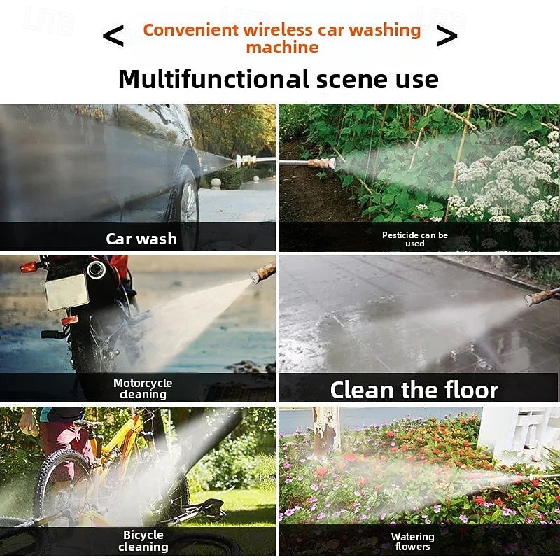 Cordless Pressure Washer, 48V Portable Power Washer with Rechargeable Battery & Charger, Handheld High Pressure Cleaner for Car Wash, Garden, Patio, Fence, Deck, Sidewalk, Electric Water Spray Gun 2026 - $47.99 –P5