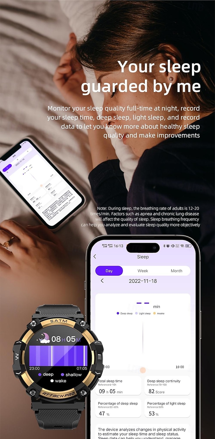 Relógio inteligente Lokmat Attack 2 Pro de 1,39 polegadas com Bluetooth, chamadas, pedômetro, lembrete de chamadas e rastreador de atividades. Compatível com Android e iOS. Unissex, com longa duração da bateria, chamadas em modo mãos-livres e à prova d'ág de 2026 por $52.99 –P7