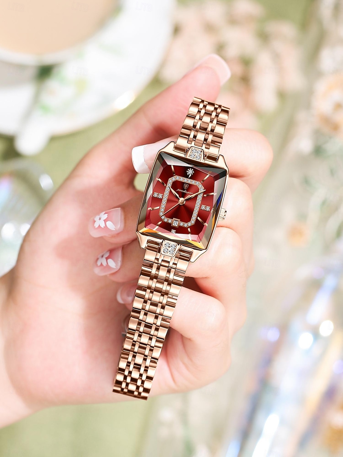 Mother's Day Gift Women's Watch, Rose Gold Square Dial with Sparkling Crystals, Waterproof Stainless Steel Band Quartz Wrist Watch, Elegant Dress Watch Jewelry for Her Wife, Multiple Color Dials 2026 - $35.99 –P8