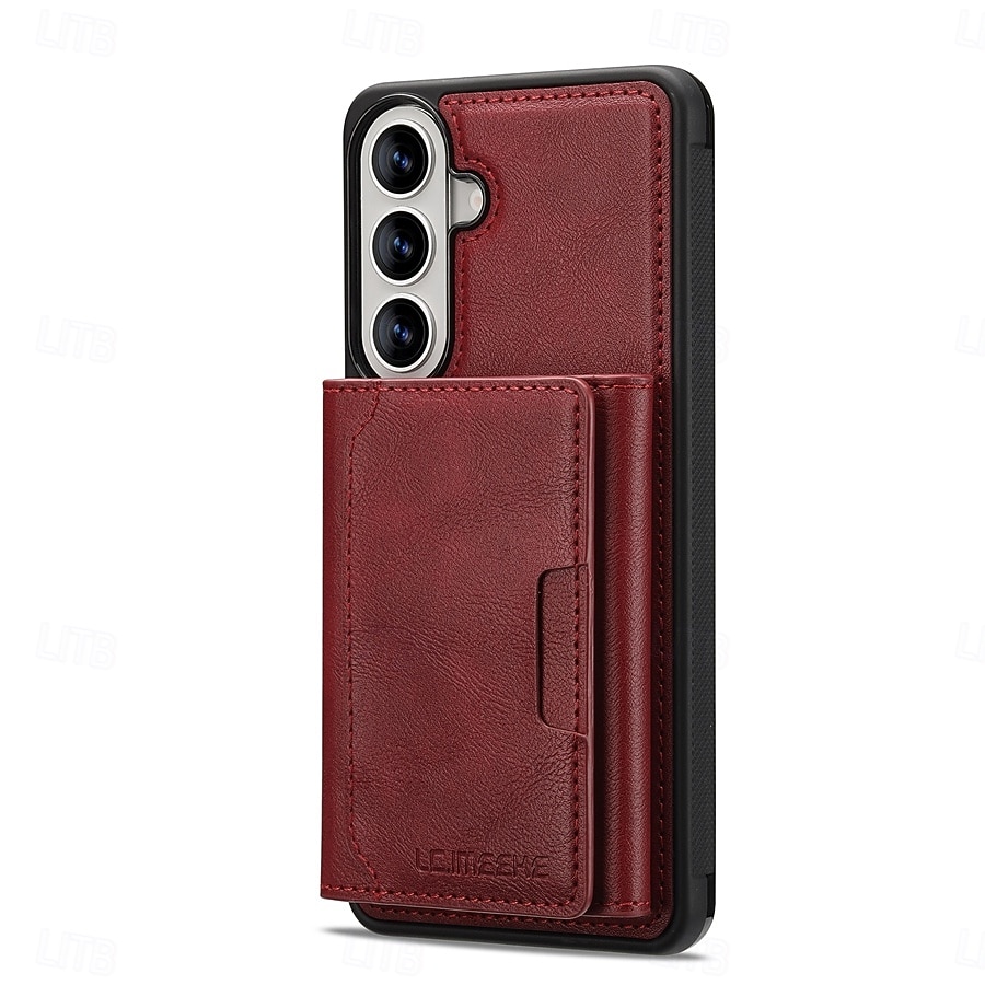 teléfono Funda Para Samsung galaxia S26 S26 Plus S26 Ultra Tarjetas billetera Magnética Soporte de carga inalámbrica Ranura para tarjetas Retro Cuero de PU 2026 - $26.99 –P3