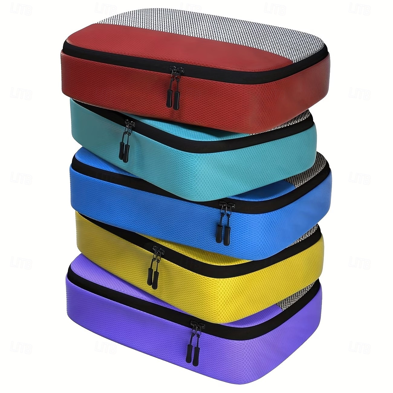 5 bolsas de almacenamiento de viaje, organizadores de embalaje coloridos en 3 tamaños (s, m, l), bolsas livianas para ropa, accesorios y organización del hogar. 2026 - $28.99 –P9