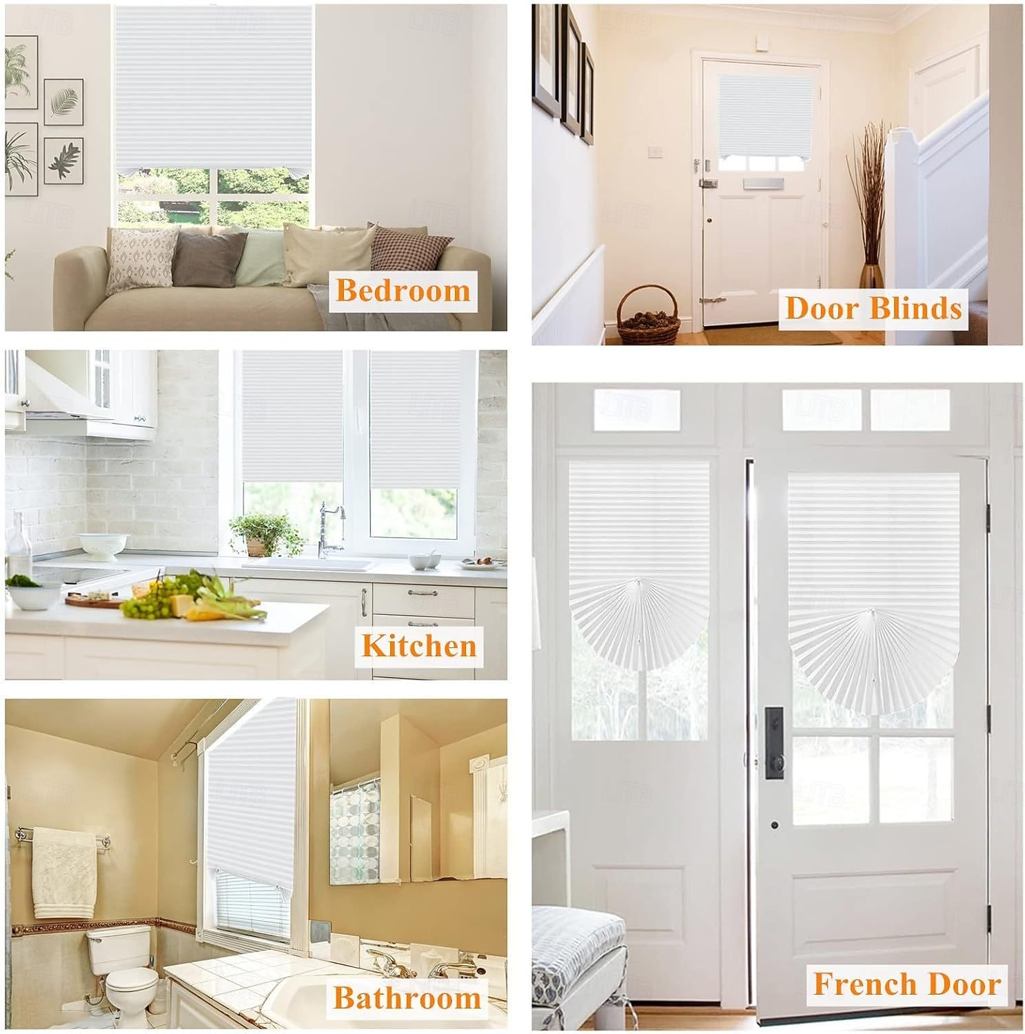 Cortinas opacas, persianas temporales sin taladro, estores plisados autoadhesivos para ventanas, cubierta de privacidad para dormitorio, habitación de residencia estudiantil o apartamento. 2026 - $11.49 –P5