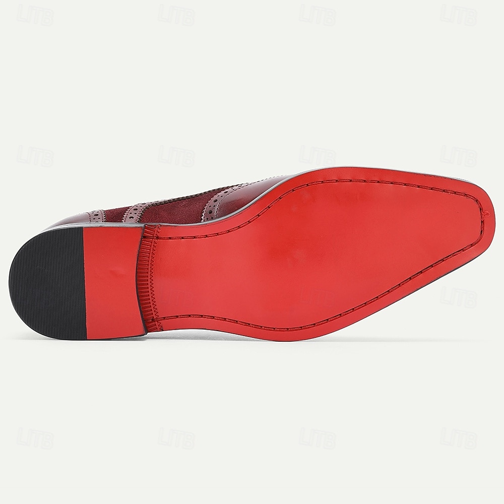 Sapatos brogue masculinos em couro legítimo – couro bovino premium, design wingtip, estilo elegante e clássico, sapatos sociais confortáveis para homens, ideais para casamentos, festas, escritório e eventos formais. de 2026 por $109.99 –P7