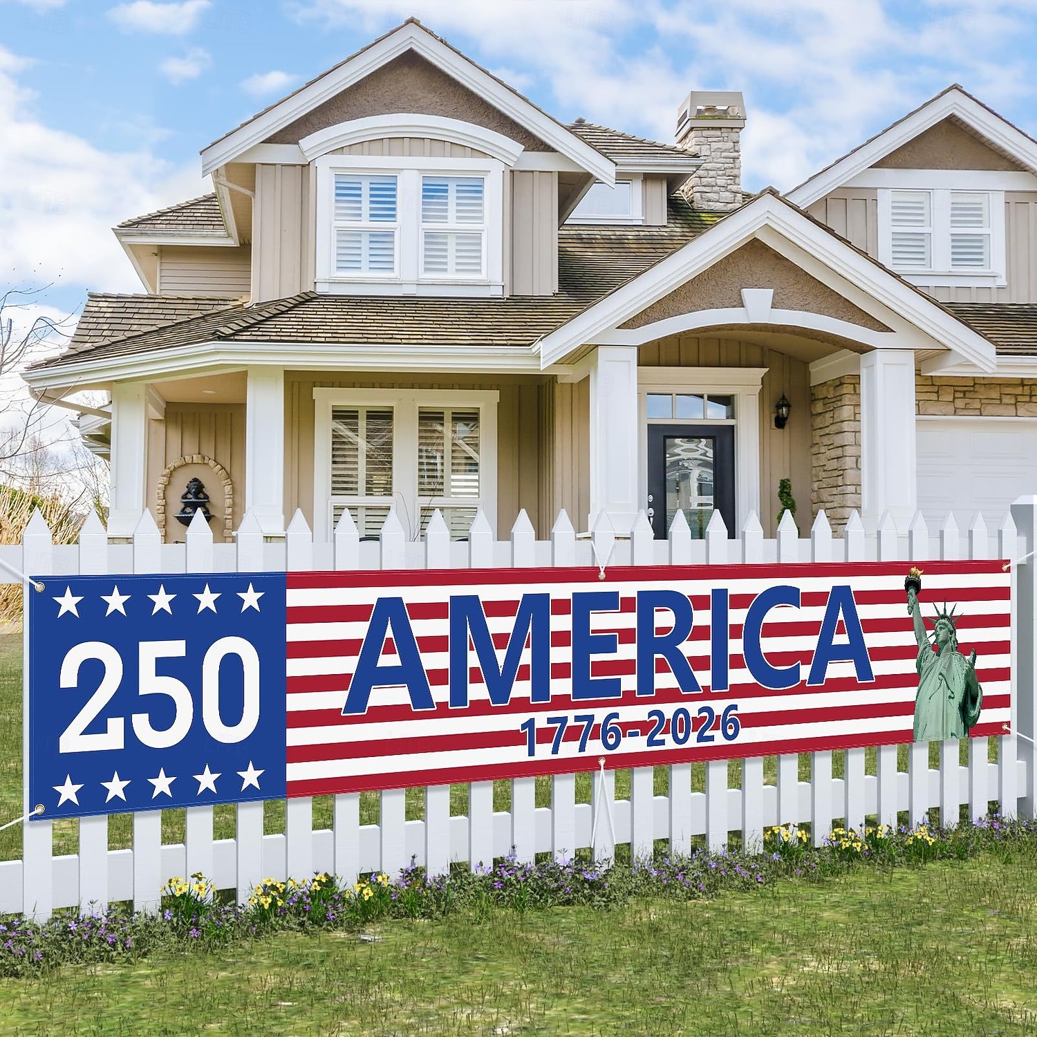 U.S. 250th Anniversary USA Banner Patriotic Celebration Flag for Independence Day and Holiday Decor 2026 - ZAR R368.8 –P1
