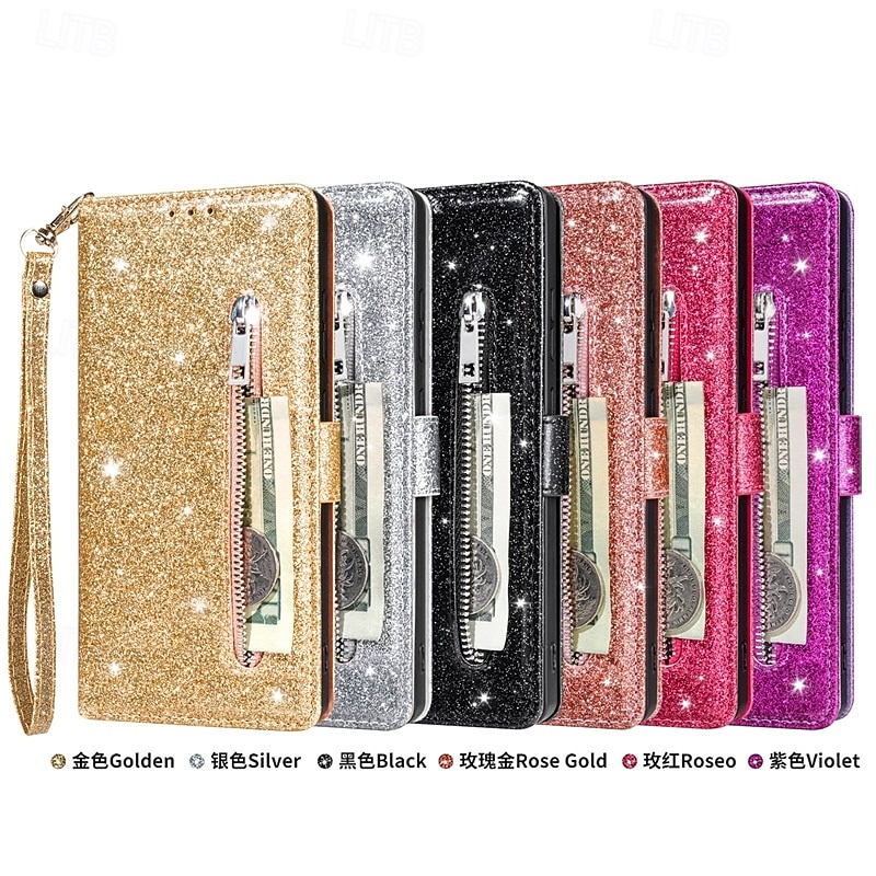 Phone Case For Samsung Galaxy S26 S26 Plus S26 Ultra Wallet Case Zipper Full Body Protective Kickstand Color Gradient sky PU Leather 2026 - $18.99 –P1