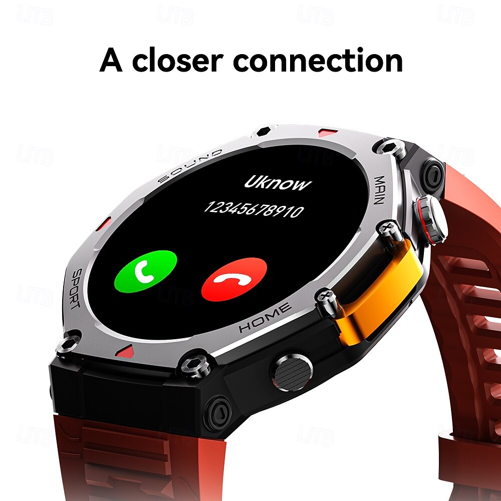 Nuovo smartwatch impermeabile 5 ATM, ideale per attività all'aperto, monitoraggio sportivo, pagamenti PayPal, chiamate Bluetooth, schermo HD da 1,45" 466*466, smartwatch indossabile 2025 del 2026 a $76.99 –P7