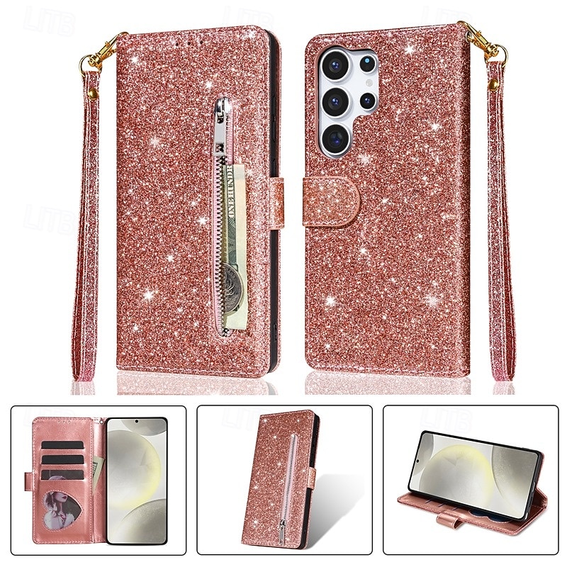 Phone Case For Samsung Galaxy S26 S26 Plus S26 Ultra Wallet Case Zipper Full Body Protective Kickstand Color Gradient sky PU Leather 2026 - $18.99 –P2