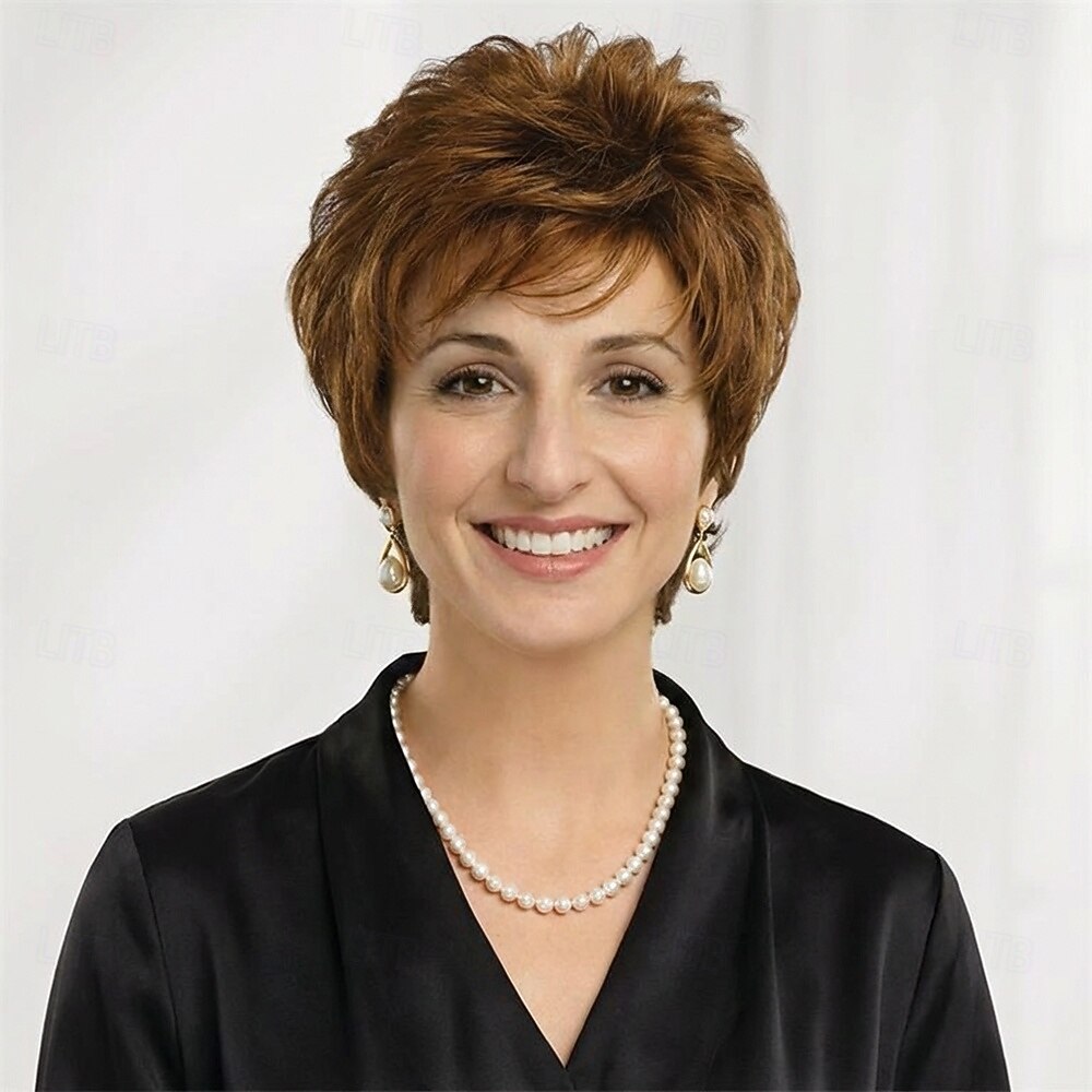 2026年 女性用シックなショートブロンドピクシーウィッグ - 軽いレイヤーでふわふわのボリューム  コレクション – $34.99 –P4