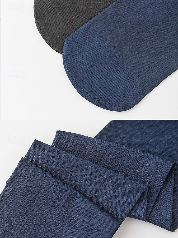 Мужские дышащие полосатые носки из полиэстера, различные цвета, элегантный аксессуар для торжественных случаев, свадеб, вечеринок и повседневной деловой одежды. 2026 - $7.99 –P11