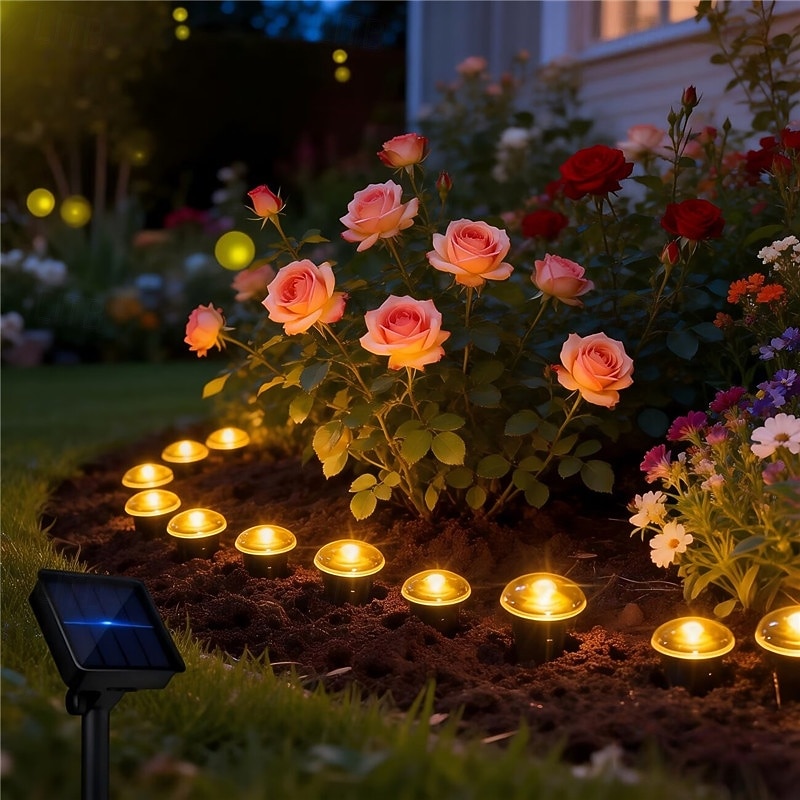 Solar-Powered Led Path Garden Lights  Purple Fairy Lights 30LED IP44 Waterproof  And Durable Recessed Outdoor Garden Lights Suitable For Decorative Lighting Of Walkways Lawns, Camping Parties 2026 - $34.99 –P25