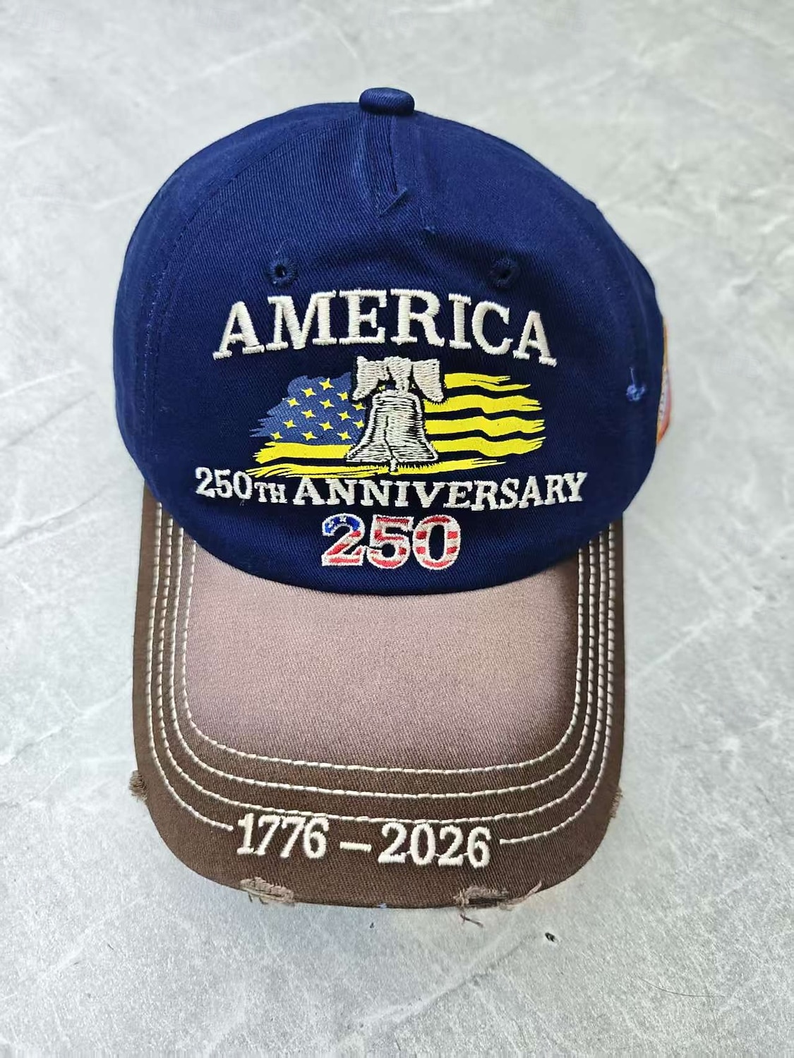 Cappello unisex 250° anniversario/indipendenza, berretto da baseball, portatile, traspirante, quotidiano, per esterni, strada, ricamo, bandiera del 2026 a $11.49 –P3