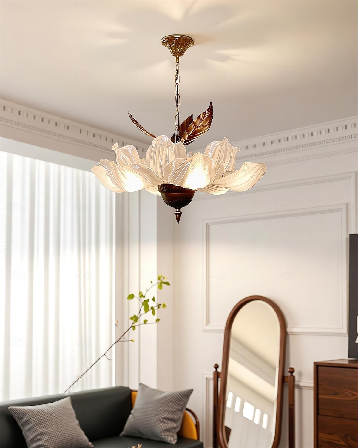 Pendant lamp Bloom Metal Acrylic Flower Chandelier Light Fixture Large Round Chandelier Hanging Ceiling Lamp 2026 - $349.99 –P2