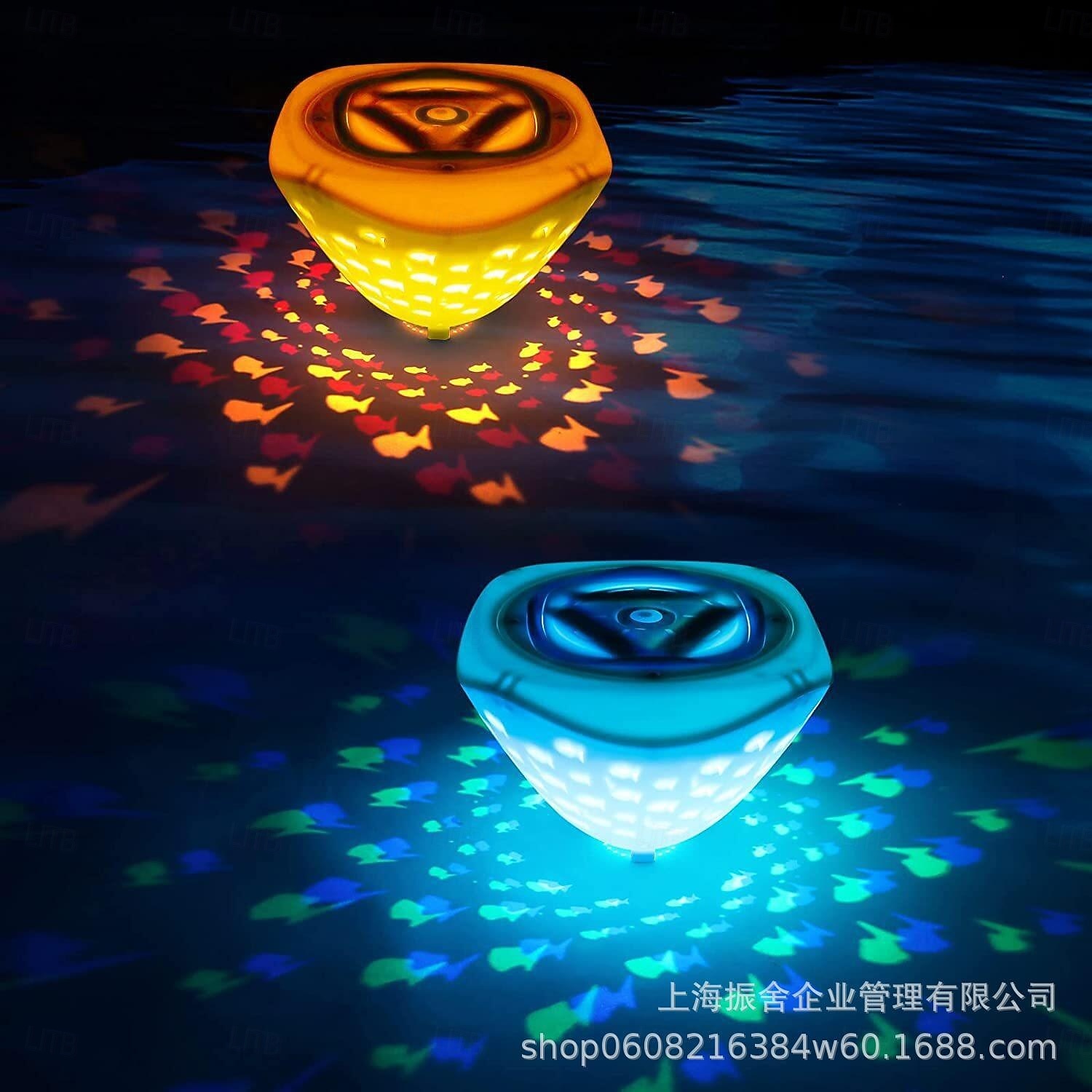 Osvětlení bazénu, plovoucí světlo do vany s barevným vzorem rybiček, vhodné pro hračky do koupelny, akvária, různé párty dekorace (napájeno 3 bateriemi AAA, nejsou součástí balení) 2026 - $26.99 –P1