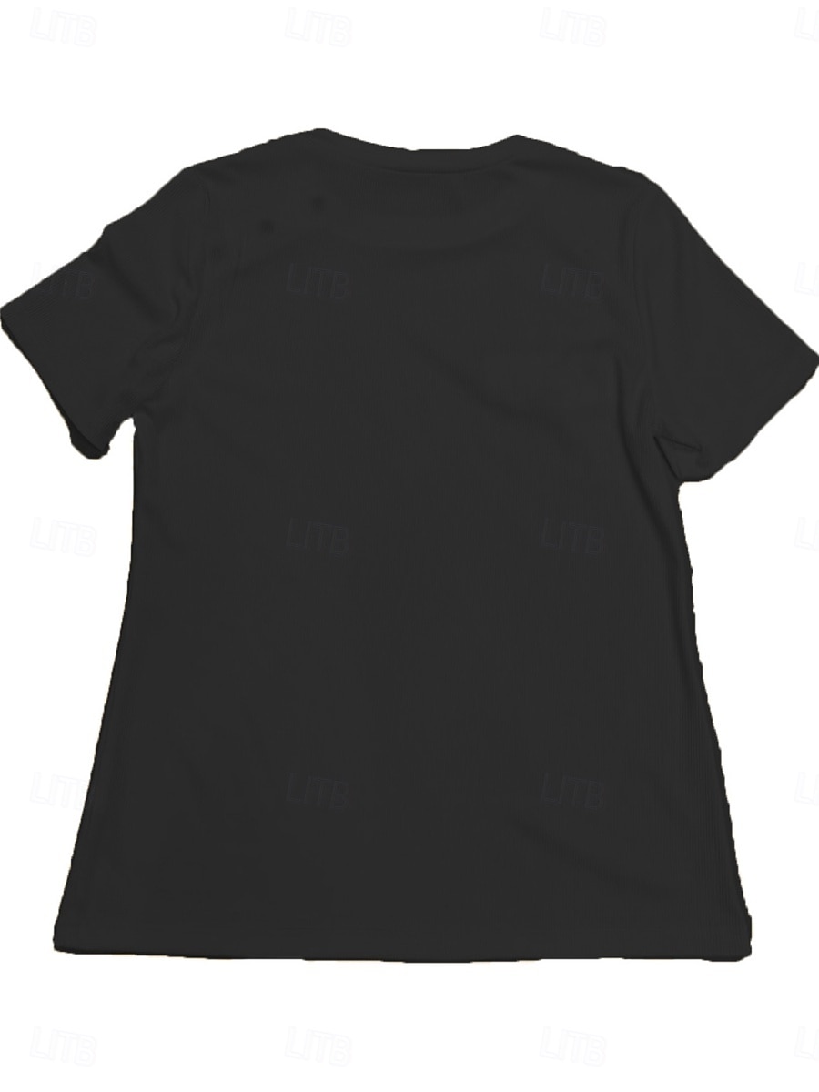Mujer Camiseta Camiseta superior Botones Plano Moda Elegante Clásico Manga Corta Cuello Barco Tops regulares Diario Noche Fin de semana Negro Blanco Rojo Azul Marino Marrón Verano Primavera 2026 - $19.99 –P8