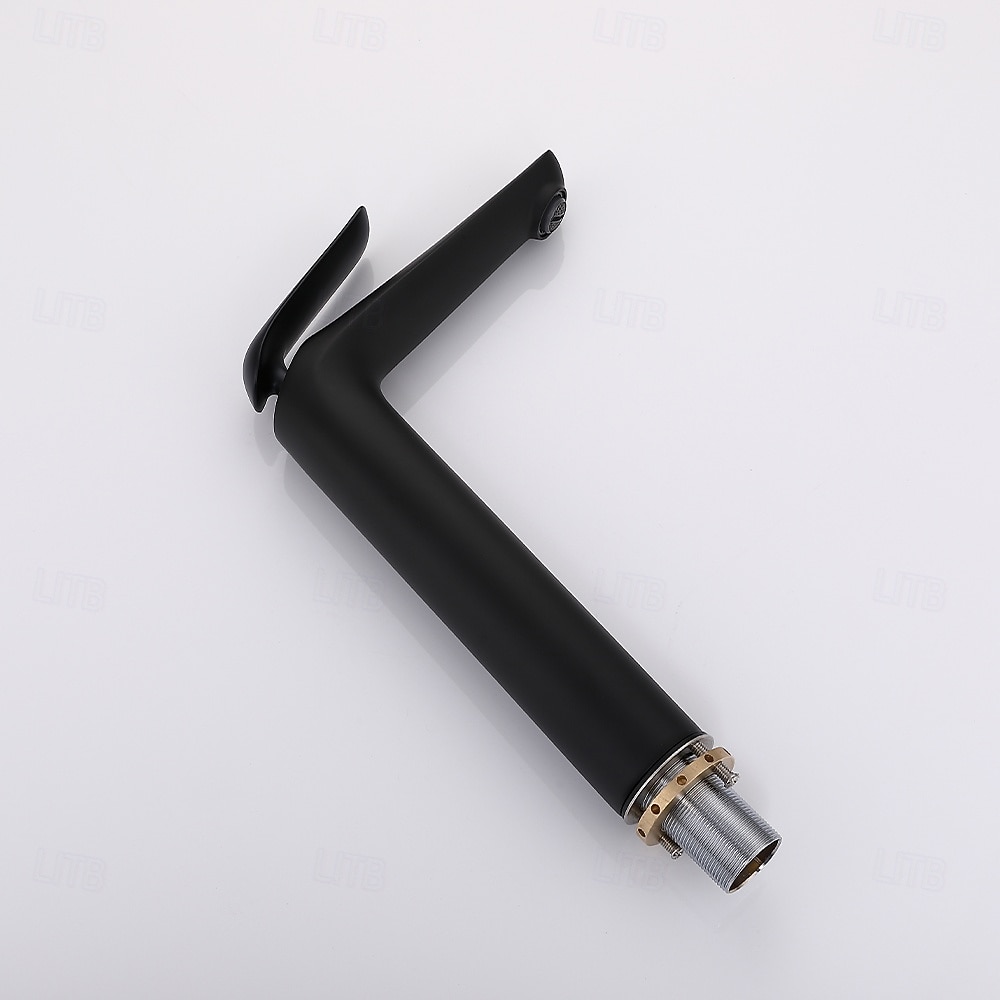 Классический однорычажный смеситель для раковины в ванной комнате с гальваническим покрытием, однорычажный, с одним отверстием, черного цвета. 2026 - ₩327234 –P12