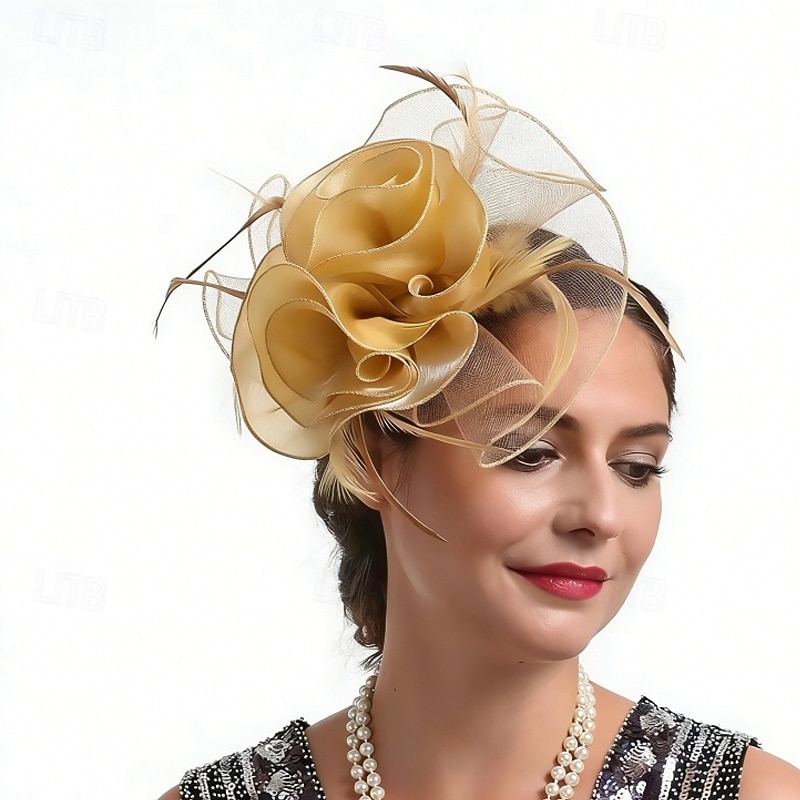 Fascinators Feather Wedding Birthday Elegant Vintage Cute With Feather Flower Headpiece Headwear 2026 - $11.49 –P6