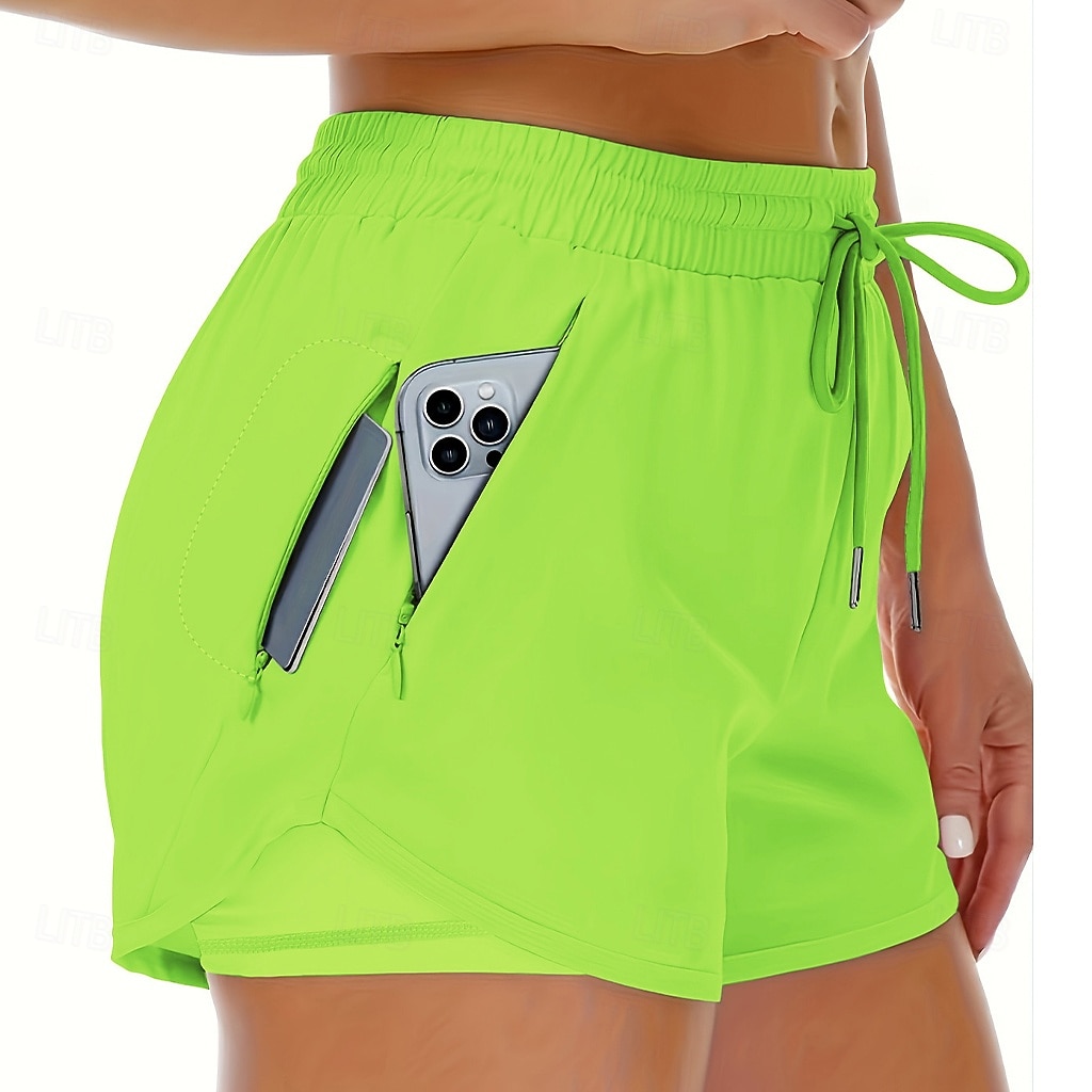 Per donna Shorts sportivi Shorts Pantaloncini Estivi Shorts da Spiaggia Vacanza Moda Casual Quotidiano Corto Misura del girovita medio Coulisse Fascia Elastica Tasca con cerniera Asciugatura Rapida del 2026 a $24.99 –P12