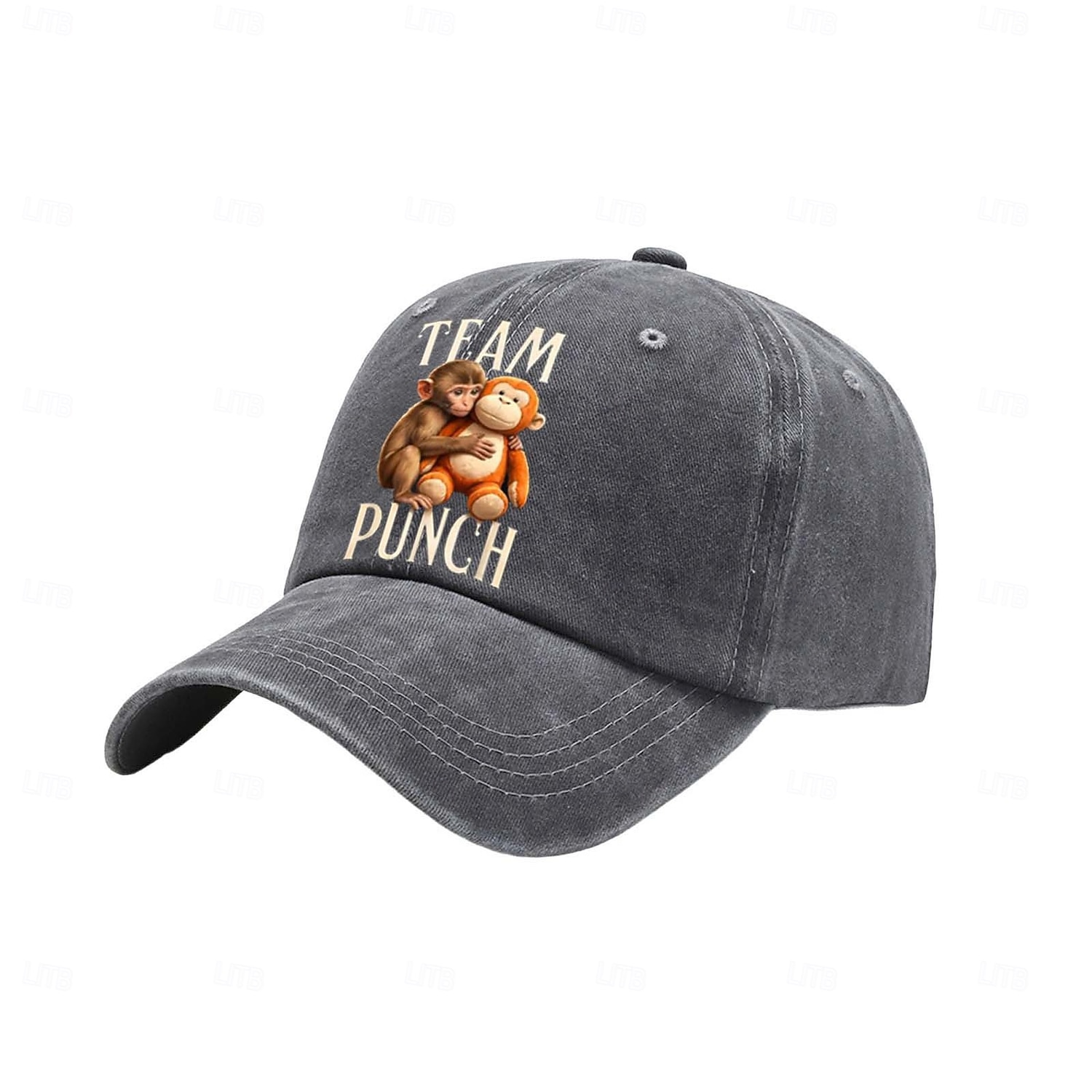 Team Punch Monkey Meme Baseball Cap Grappige Vintage Gewassen Katoenen Verstelbare Vader Pet voor Mannen en Vrouwen 2026 - $16.99 –P15