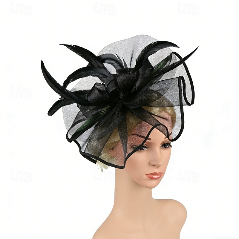 Γοητευτικά Φτερά Δίχτυ Γάμου Γενέθλια Κομψό Βίντατζ χαριτωμένο στυλ Με Φτερό Τούλι Ακουστικό Καπέλα 2026 - $17.49 –P8