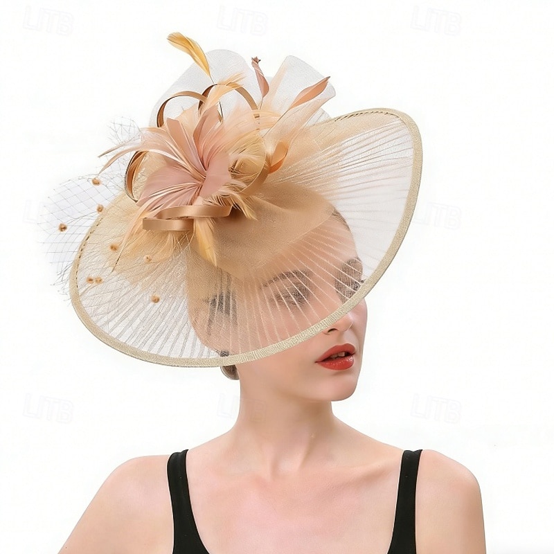 Fascinators Tejido Boda Cumpleaños Vintage Estilo lindo Retro Con Cintas Flor Celada Sombreros 2026 - $22.99 –P6