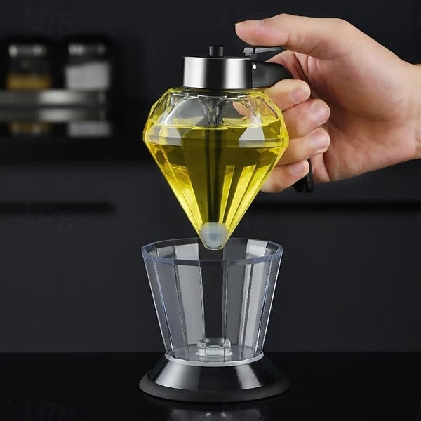 8oz Glass Diamond-Shaped Drip-Free Condiment Dispenser with Built-In Spout - Transparent Kitchen & Restaurant Oil Bottle for Olive Oil, Vinegar, Soy Sauce - Elegant Sturdy Container, Versatile 2026 - $24.99 –P3