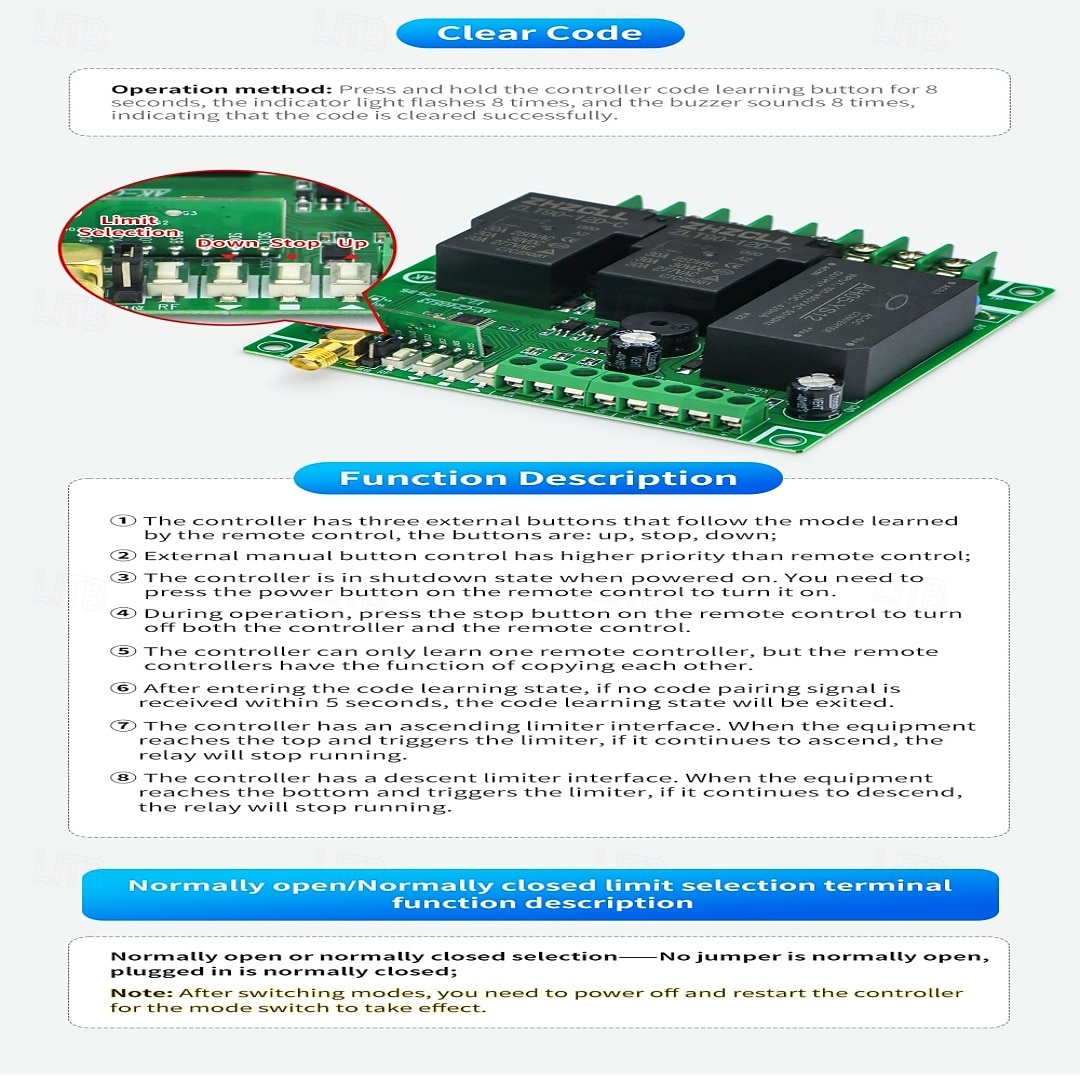 AC100V-400V 2CH Hopping Frequency 30A Remote Control Switches 220V 2Relay Receiver 2026 - $66.99 –P7