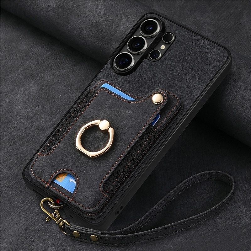 Phone Case For Samsung Galaxy S26 S25 Edge S24 S23 FE S22 Plus  Ultra A56 A36 A26 A16 A06 Wallet Case with Wrist Strap Shockproof TPU PU Leather 2026 - $17.99 –P23