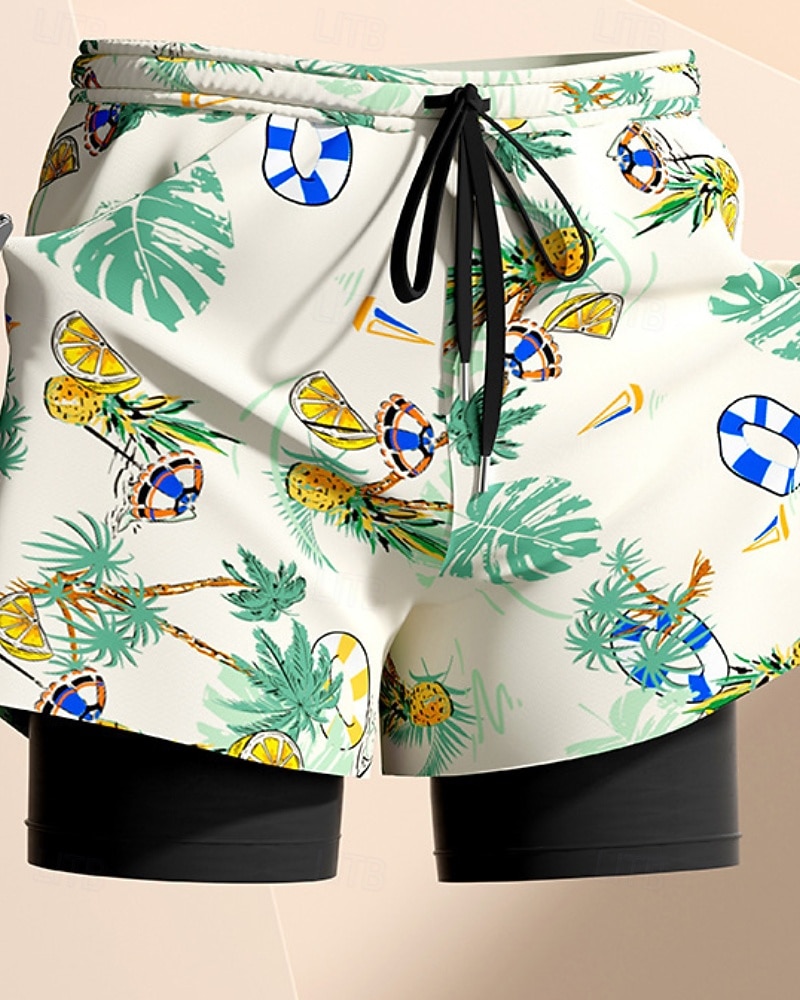 Mujer Regular Bañador Natación Corto Bañadores Pantalones Tropical Correa 2 en 1 con forro de compresión Secado rápido Elástico Transpirable Sin Mangas Bañadores Prendas de abajo Surf Buceo Natación 2026 - $13.99 –P2