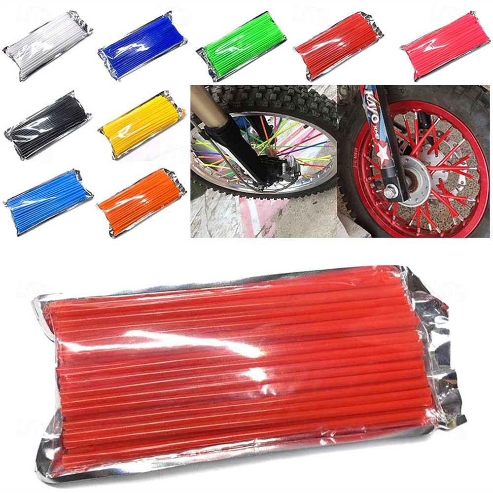 72 db-os 24 cm-es univerzális küllővédő huzat motorkerékpár keréktárcsa küllővédő készlet motocross kerékpárhoz 2026 - $9.99 –P2