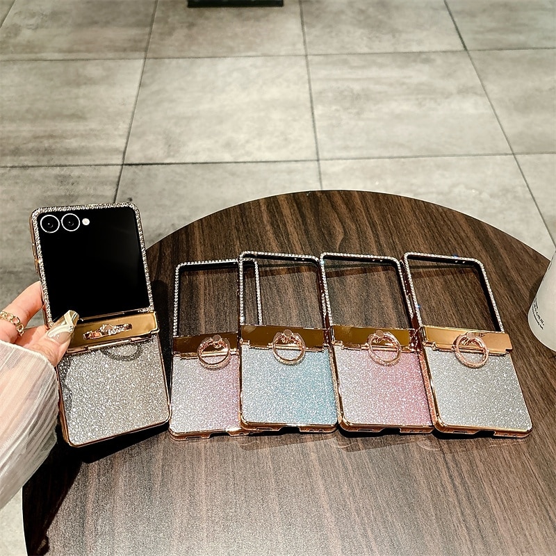 telefon Carcasă Pro Samsung Galaxy Z Flip 7 Z Flip 7 FE Z Flip 6 Z Flip 5 Z Flip 4 Z Flip 3 Zábavné Držák na prsteny Komiks Kov ABS 2026 - $29.99 –P2